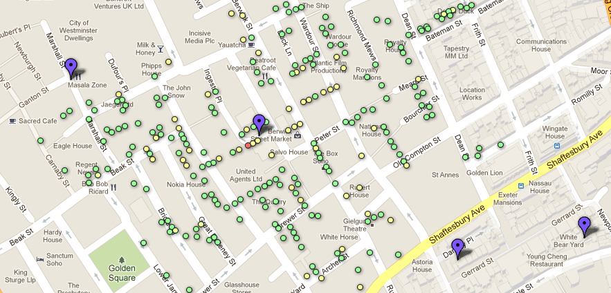 Mapa Johna Snowa